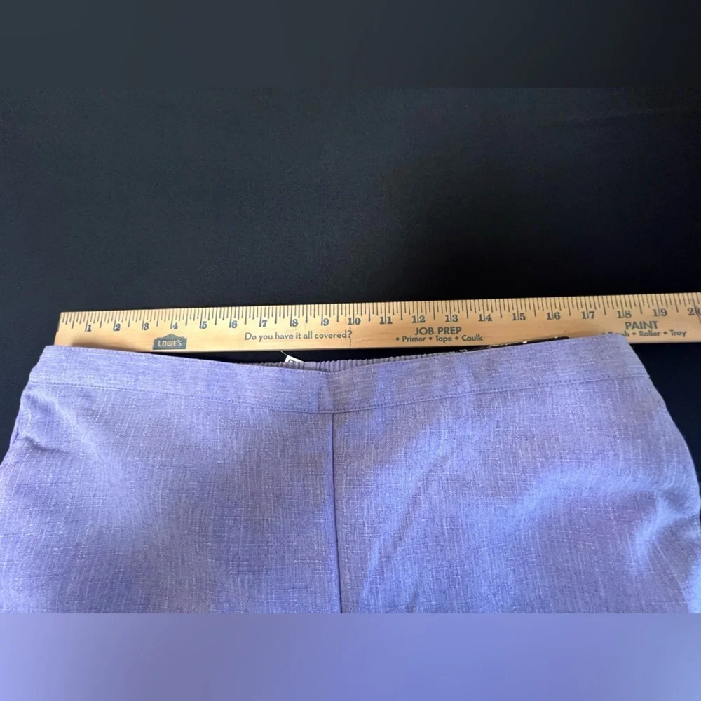 ALFRED DUNNER LILAC SIZE 16 PROPORTIONED SHORT CLASSIC FIT WIDE LEG PANTS.  NWT